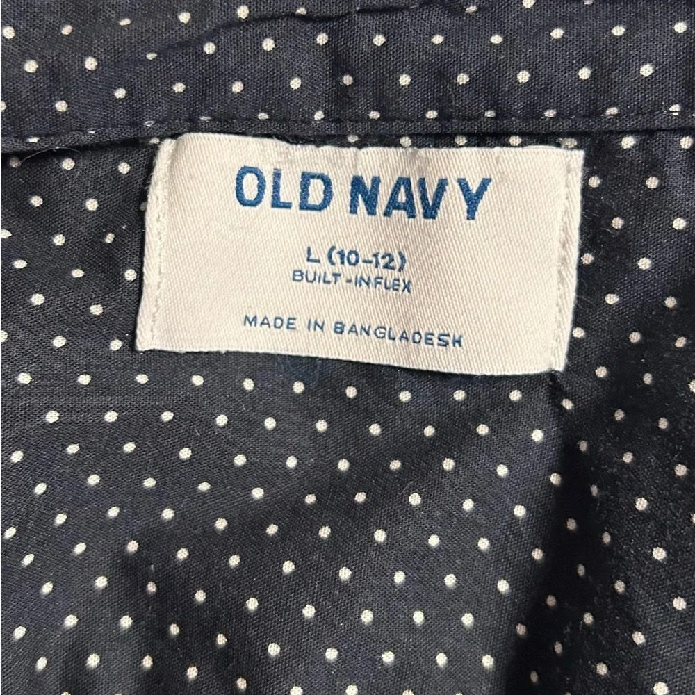Old Navy Kids Navy‎ Polka Dot Shirt